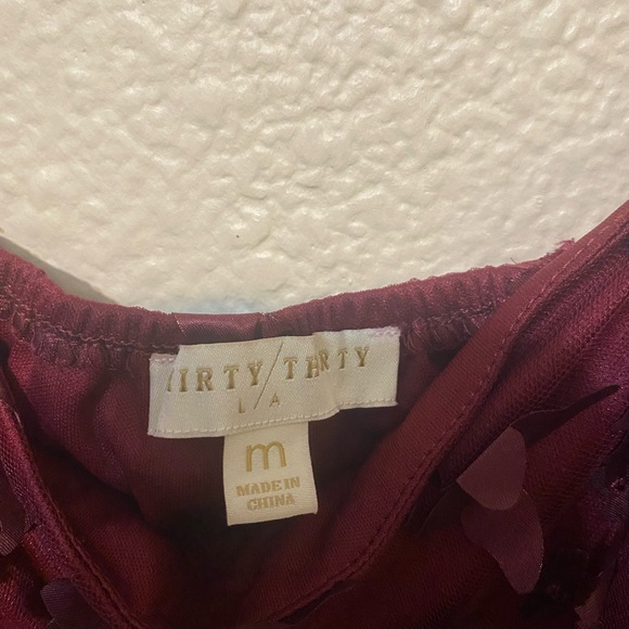 Elegant Burgundy Mini Dress - Picture 4 of 4